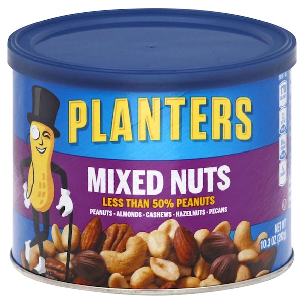 Planters Mixed Nuts Less Than 50% Peanut 10.3 Oz. Can, PK12